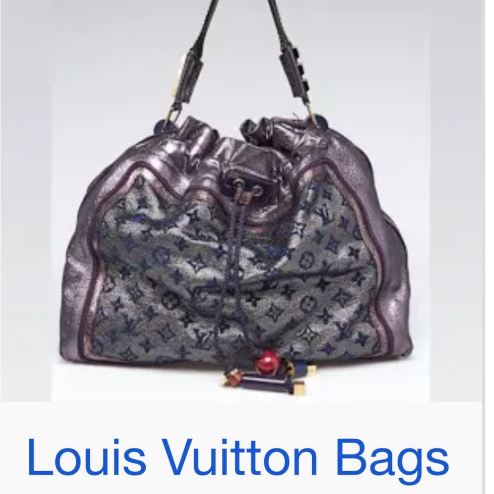 Louis Vuitton Metallic Purple Monogram Shoulder Bag